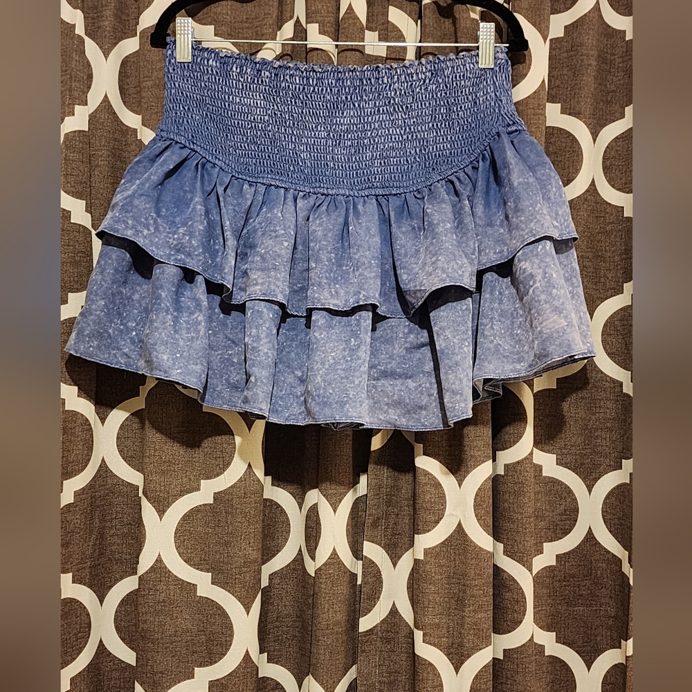 Entro Katey Blue Ruffled Women's Skort - Picture 2 of 8